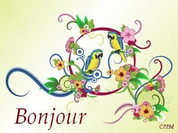 créations "bonjour" fait par Clochette et Peter Pan